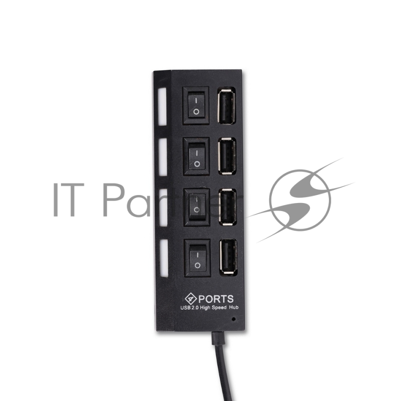 USB-хаб SMARTBUY (SBHA-7204-B) USB 2.0 хаб 4 порта, черный