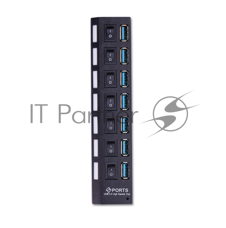 USB-хаб SMARTBUY (SBHA-7307-B) USB 3.0 хаб + выкл., 7 портов, черный