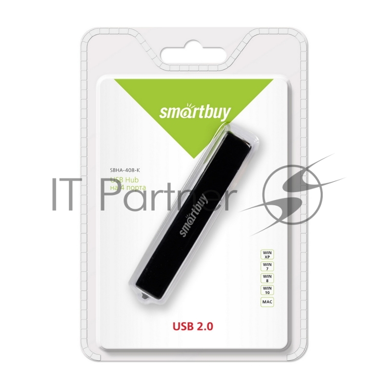 USB-хаб SMARTBUY (SBHA-408-K) 4 порта черный
