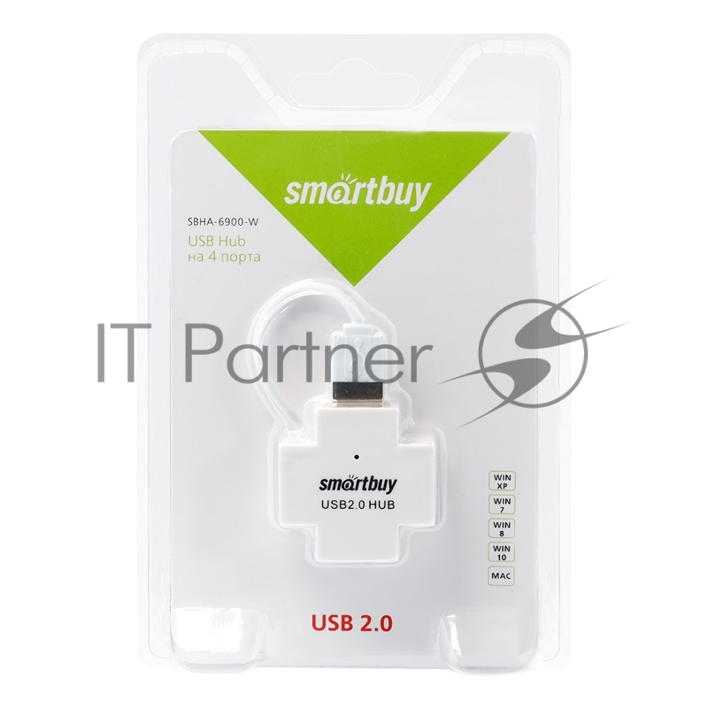 USB-хаб SMARTBUY (SBHA-6900-W) 4 порта белый