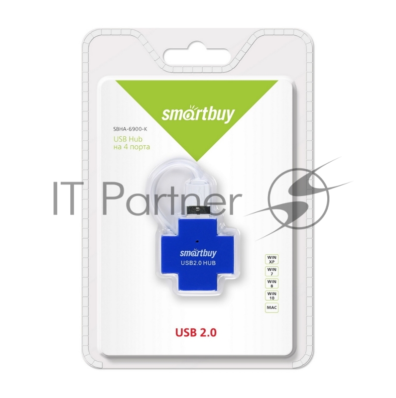 USB-хаб SMARTBUY (SBHA-6900-B) 4 порта синий