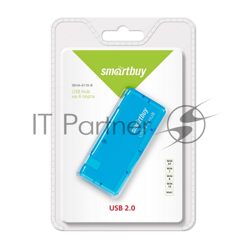 USB-хаб SMARTBUY (SBHA-6110-B) 4 порта синий