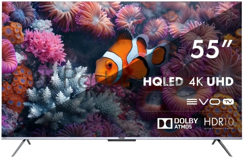 Телевизор HAIER 55 DH1VMDD02RU серебристый Direct LED 4K UHD 60Hz Android SMART TV S3