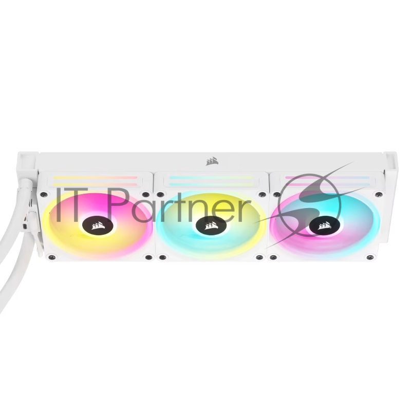 Система жидкостного охлаждения Corsair iCUE LINK H150i RGB (360mm, White, RGB/ Fans: 3x120mm, 63.1CFM, 37dBA, 2400RPM/Rad thickness 27mm/ S: 1851, 1700, 1200, 115X, AM5, AM4)
