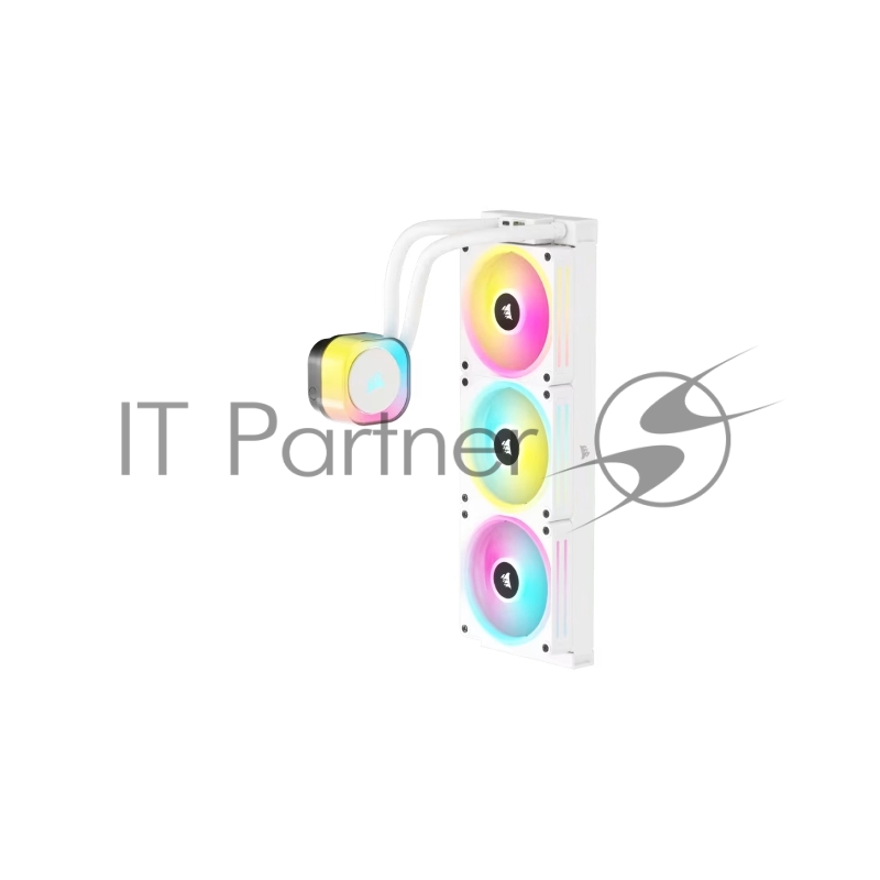 Система жидкостного охлаждения Corsair iCUE LINK H150i RGB (360mm, White, RGB/ Fans: 3x120mm, 63.1CFM, 37dBA, 2400RPM/Rad thickness 27mm/ S: 1851, 1700, 1200, 115X, AM5, AM4)