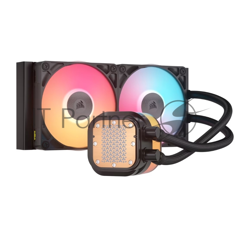 Система жидкостного охлаждения Corsair iCUE LINK TITAN 240 RX LCD (240mm, Black, RGB/ Fans: 2x120mm, 73.5CFM, 36dBA, 2100RPM/ S: 1851, 1700, AM5, AM4)