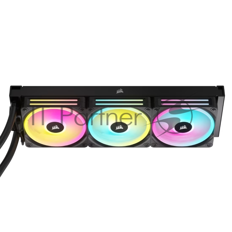 Система жидкостного охлаждения Corsair iCUE LINK H150i RGB (360mm, Black, RGB/ Fans: 3x120mm, 63.1CFM, 37dBA, 2400RPM/Rad thickness 27mm/ S: 1851, 1700, 1200, 115X, AM5, AM4)