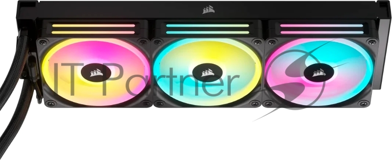 Система жидкостного охлаждения Corsair iCUE LINK H150i RGB (360mm, Black, RGB/ Fans: 3x120mm, 63.1CFM, 37dBA, 2400RPM/Rad thickness 27mm/ S: 1851, 1700, 1200, 115X, AM5, AM4)