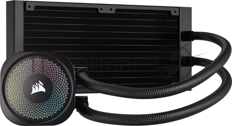 Система жидкостного охлаждения Corsair NAUTILUS 240 ARGB (240mm, Black, ARGB/ Fans: 2x120mm, 74.37CFM, 34dBA, 2100RPM/ S: 1851, 1700, AM5, AM4)