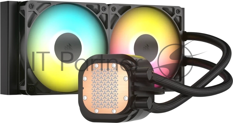 Система жидкостного охлаждения Corsair NAUTILUS 240 ARGB (240mm, Black, ARGB/ Fans: 2x120mm, 74.37CFM, 34dBA, 2100RPM/ S: 1851, 1700, AM5, AM4)