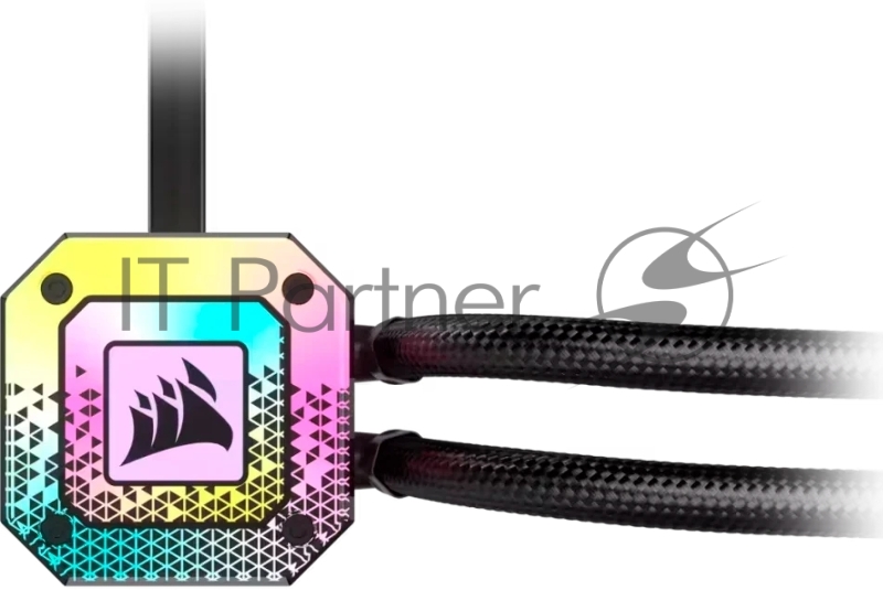 Система жидкостного охлаждения Corsair iCUE H100i ELITE CAPELLIX XT (240mm, Black, RGB/ Fans: 2x120mm, 65.57CFM, 34.1dBA, 2100RPM/ S: 1851, 1700, 1200, 115x, 2011, 2066, AM5, AM4)