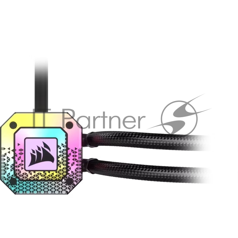 Система жидкостного охлаждения Corsair iCUE H100i ELITE CAPELLIX XT (240mm, Black, RGB/ Fans: 2x120mm, 65.57CFM, 34.1dBA, 2100RPM/ S: 1851, 1700, 1200, 115x, 2011, 2066, AM5, AM4)