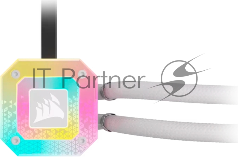 Система жидкостного охлаждения Corsair iCUE H100i ELITE CAPELLIX XT (240mm, White, RGB/ Fans: 2x120mm, 65.57CFM, 34.1dBA, 2400RPM/ S: 1851, 1700, 1200, 115x, 2011, 2066, AM5, AM4)