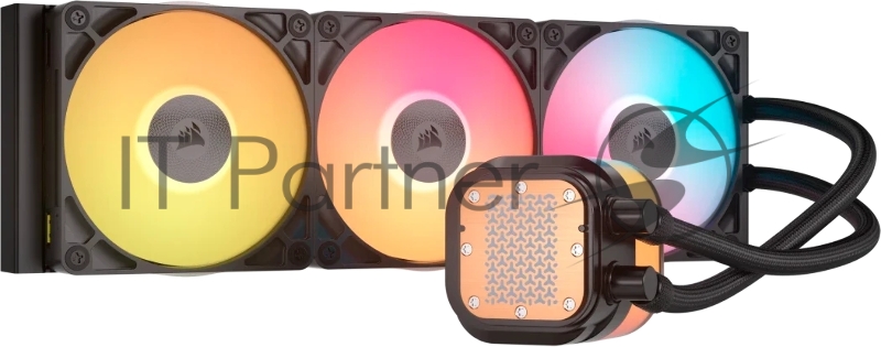 Система жидкостного охлаждения Corsair iCUE LINK TITAN 360 RX LCD (360mm, Black, RGB/ Fans: 3x120mm, 73.5CFM, 36dBA, 2100RPM/ S: 1851, 1700, AM5, AM4)