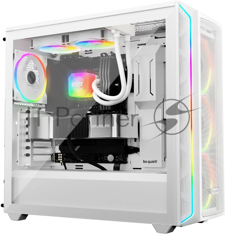 Водяное охлаждение для процессора be quiet! LIGHT LOOP 240mm white (250W, 240mm, White, ARGB/ Fans: 2x120mm, 61.8CFM, 34.9dBA, 2100RPM/ Pump 2900RPM, Rad thickness 27mm/ S: 1851, 1700, 1200, 115X, AM5, AM4)