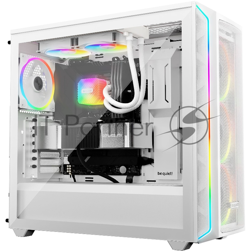 Водяное охлаждение для процессора be quiet! LIGHT LOOP 240mm white (250W, 240mm, White, ARGB/ Fans: 2x120mm, 61.8CFM, 34.9dBA, 2100RPM/ Pump 2900RPM, Rad thickness 27mm/ S: 1851, 1700, 1200, 115X, AM5, AM4)