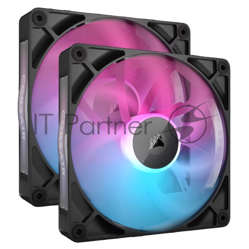 Кулер для корпуса Corsair iCUE LINK RX140 RGB (140x140x25mm, 4-pin PWM, RGB, 94.7CFM, 36dBA, 1700RPM, Black, 2pcs)