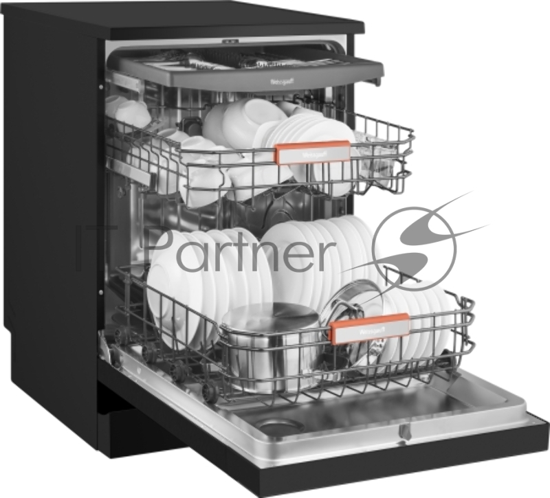 Посудомоечная машина Weissgauff DW 996 Touch Inverter Dual Fan Dry, черный, 60 см, 15 компл., 47 дБ, класс A+++ (полноразмерная)