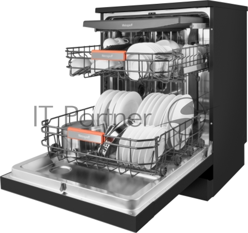 Посудомоечная машина Weissgauff DW 996 Touch Inverter Dual Fan Dry, черный, 60 см, 15 компл., 47 дБ, класс A+++ (полноразмерная)