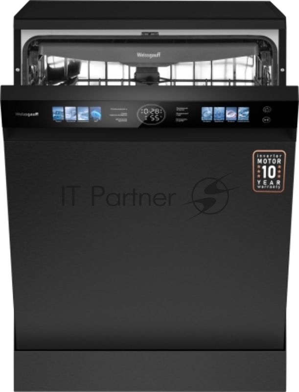 Посудомоечная машина Weissgauff DW 996 Touch Inverter Dual Fan Dry, черный, 60 см, 15 компл., 47 дБ, класс A+++ (полноразмерная)