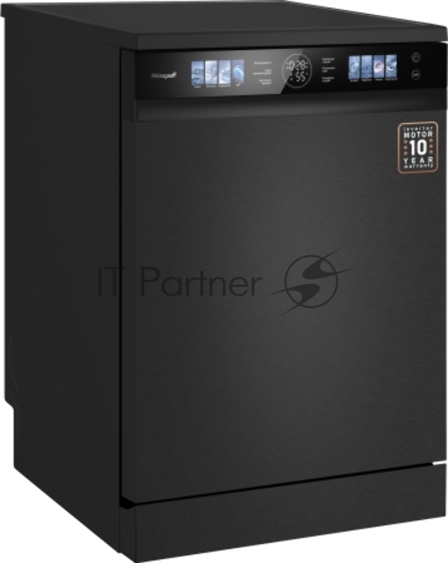 Посудомоечная машина Weissgauff DW 996 Touch Inverter Dual Fan Dry, черный, 60 см, 15 компл., 47 дБ, класс A+++ (полноразмерная)