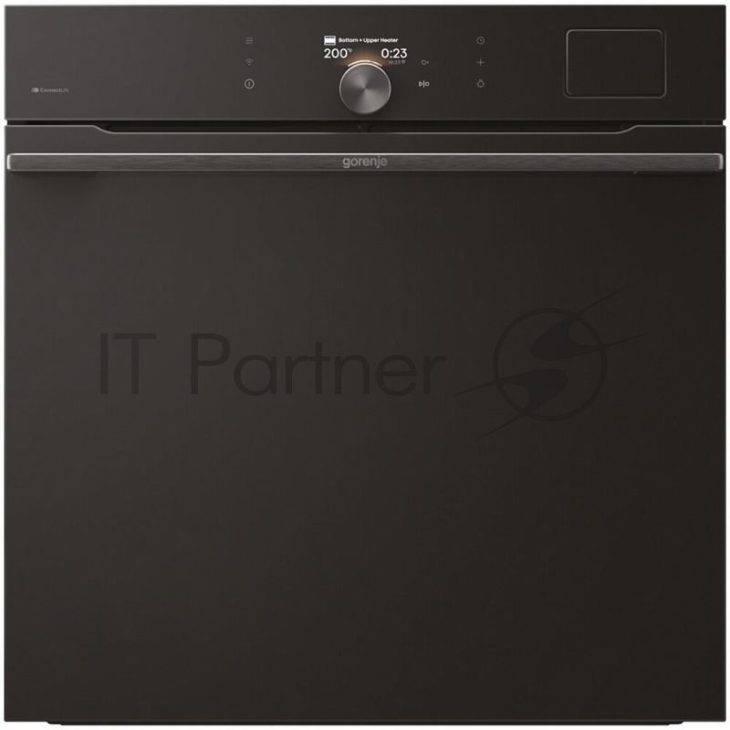 Встраиваемая электрическая духовка Gorenje BFS6148B, объем 77 л, макс. температура 230 градусов, сенсорное/поворотное управление, Wi-Fi, пар (FullSteam), сувид, AirFry, автоматические программы, телескопические направляющие на одном уровне, термощуп,