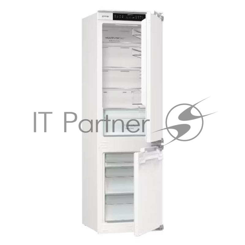 Встраиваемый холодильник Gorenje NRKI517142, полезный объем 243 л, электронное управление, цифровой дисплей, автоматическое размораживание No Frost, быстрое замораживание, интенсивное охлаждение, зона свежести с контролем влажности, слайдерное крепле