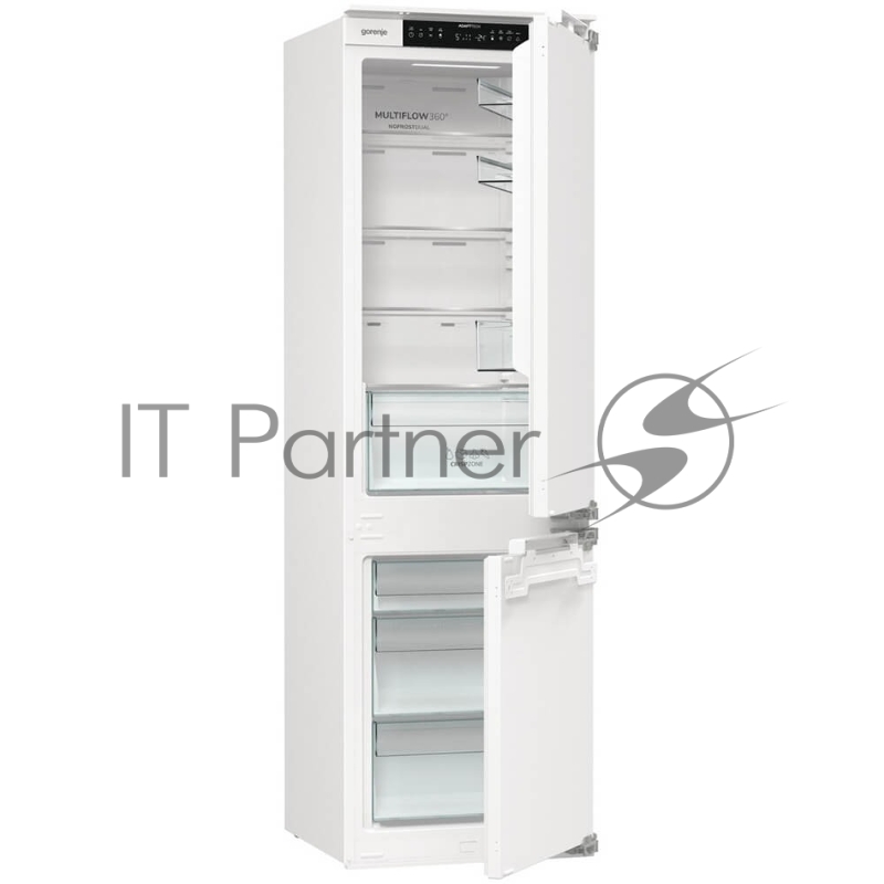 Встраиваемый холодильник Gorenje NRKI517142, полезный объем 243 л, электронное управление, цифровой дисплей, автоматическое размораживание No Frost, быстрое замораживание, интенсивное охлаждение, зона свежести с контролем влажности, слайдерное крепле
