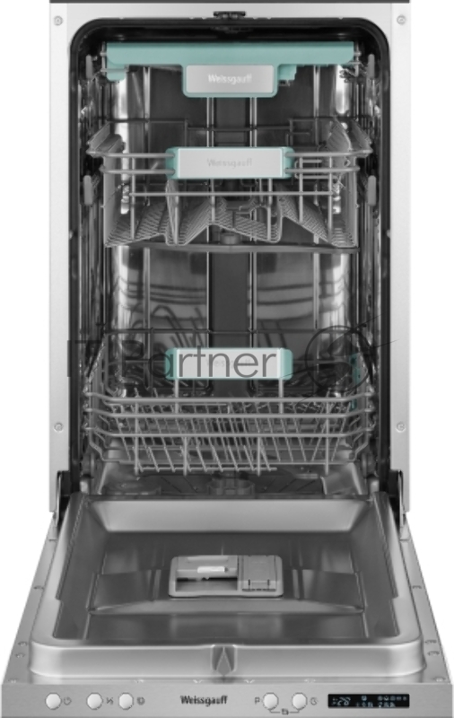 Встраиваемая посудомоечная машина Weissgauff BDW 4533 D Timer Floor, серый, 44.8 см, 10 компл., 47 дБ, класс A+++