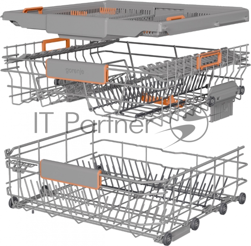 Посудомоечная машина встраиваемая Gorenje GV673B65 16 комплектов, 3 корзины, инверторный мотор, отсрочка старта, Wi-Fi управление, сенсорное управление, полный AquaStop, сенсор уровня воды, энергоэффективность А+++, уровень шума 42 дБ, цвет белый