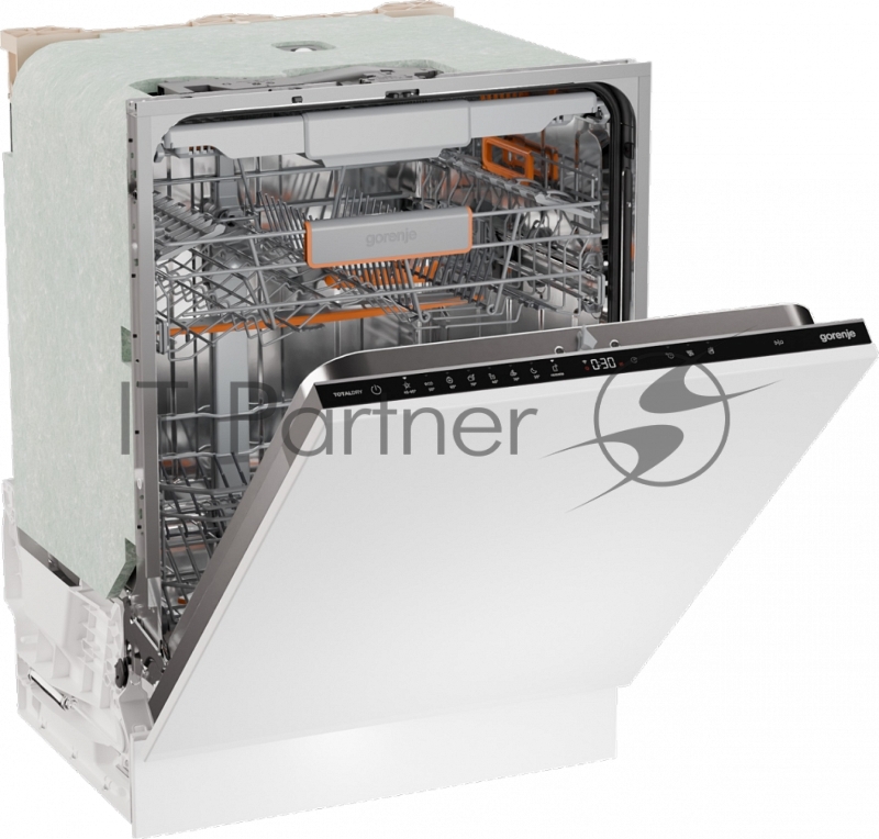 Посудомоечная машина встраиваемая Gorenje GV673B65 16 комплектов, 3 корзины, инверторный мотор, отсрочка старта, Wi-Fi управление, сенсорное управление, полный AquaStop, сенсор уровня воды, энергоэффективность А+++, уровень шума 42 дБ, цвет белый