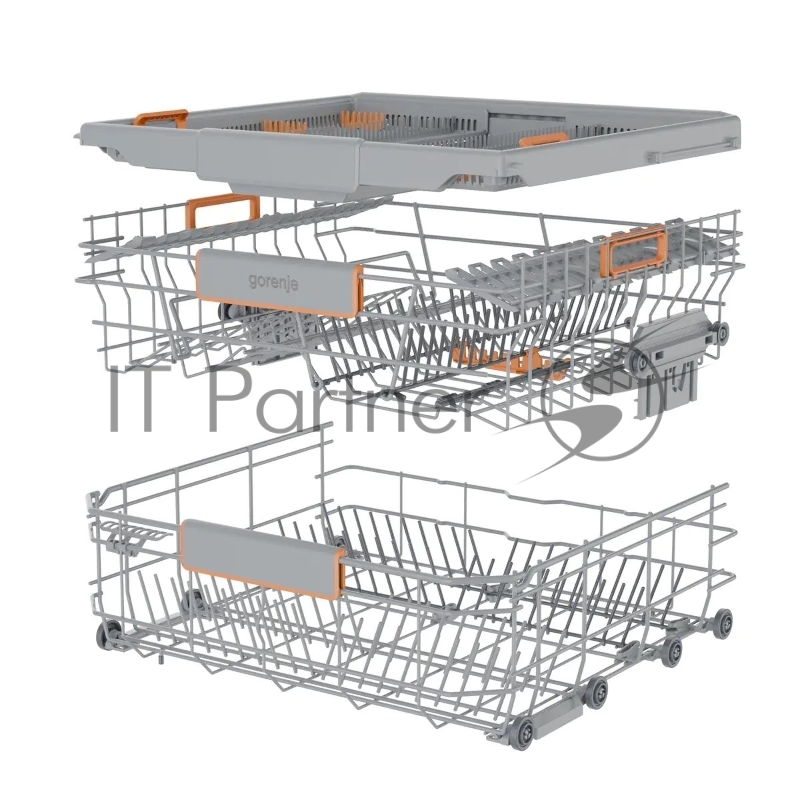Посудомоечная машина встраиваемая Gorenje GV673B65 16 комплектов, 3 корзины, инверторный мотор, отсрочка старта, Wi-Fi управление, сенсорное управление, полный AquaStop, сенсор уровня воды, энергоэффективность А+++, уровень шума 42 дБ, цвет белый