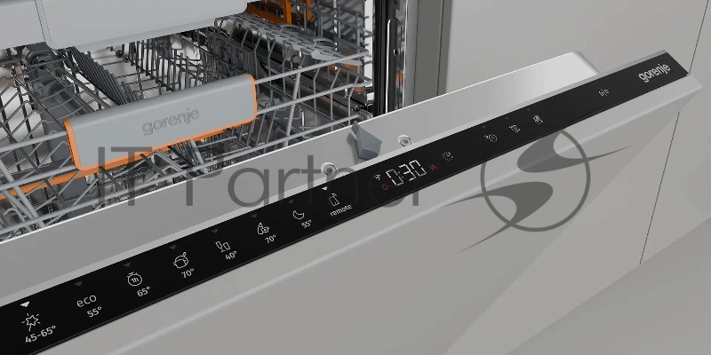 Посудомоечная машина встраиваемая Gorenje GV673B65 16 комплектов, 3 корзины, инверторный мотор, отсрочка старта, Wi-Fi управление, сенсорное управление, полный AquaStop, сенсор уровня воды, энергоэффективность А+++, уровень шума 42 дБ, цвет белый