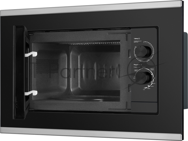 Микроволновая печь встраиваемая Weissgauff HMT-2017GRILL чёрный, 20 л, 700 Вт, переключатели - поворотный механизм