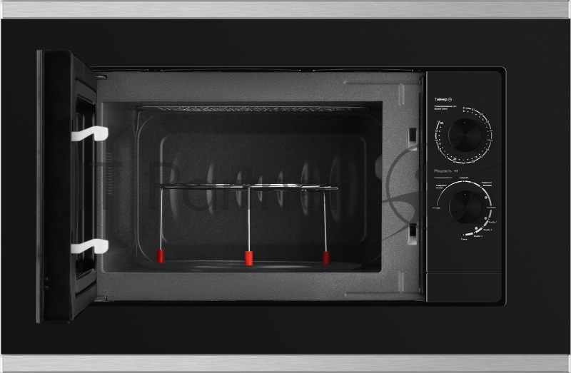 Микроволновая печь встраиваемая Weissgauff HMT-2017GRILL чёрный, 20 л, 700 Вт, переключатели - поворотный механизм