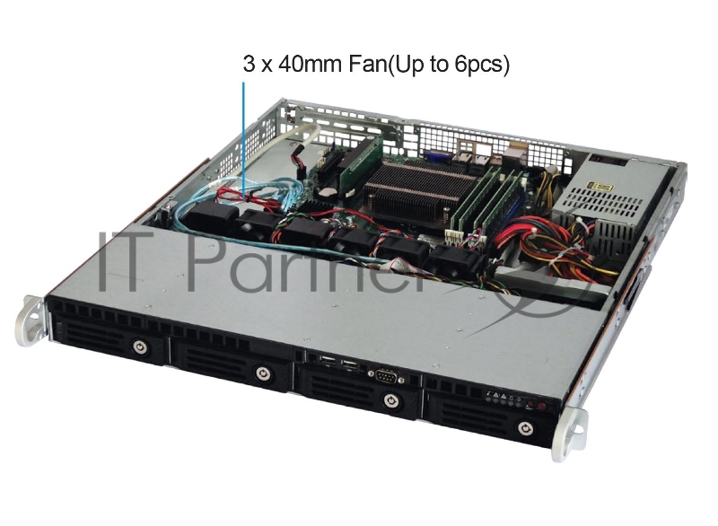 Серверный корпус Ablecom 1U chassis Mini-ITX, Micro-ATX, ATX MBs 4 x 3.5 hsb 2 x USB 1 x COM port (Front) 1 x FH expantion slot 600W (1+1) (80 Plus Platinum) no rails