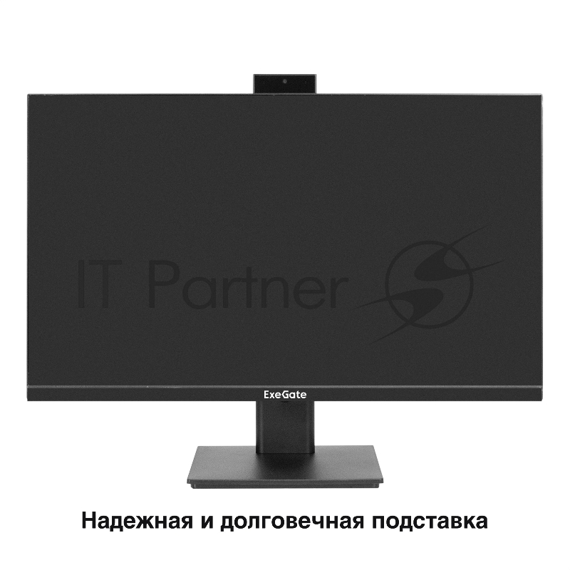 Монитор со встроенной веб-камерой и аудио выходом 27 ExeGate SuperView EA2700A (IPS LED Grade A+, FHD, 1920x1080@75Гц, 16:9, 250cd/m2, 1000:1, 178°/178°, 5ms, D-Sub, HDMI, audio-out, FHD веб-камера 2MP, микрофон, Flicker-free, Low Blue Light, кабель