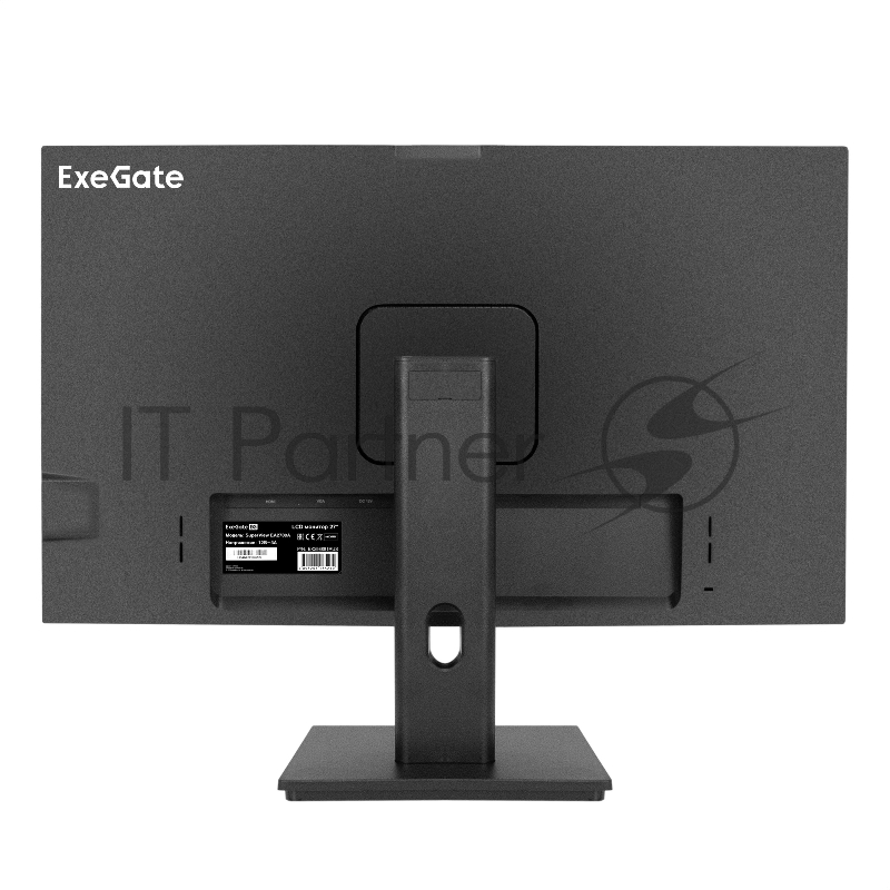 Монитор со встроенной веб-камерой и аудио выходом 27 ExeGate SuperView EA2700A (IPS LED Grade A+, FHD, 1920x1080@75Гц, 16:9, 250cd/m2, 1000:1, 178°/178°, 5ms, D-Sub, HDMI, audio-out, FHD веб-камера 2MP, микрофон, Flicker-free, Low Blue Light, кабель