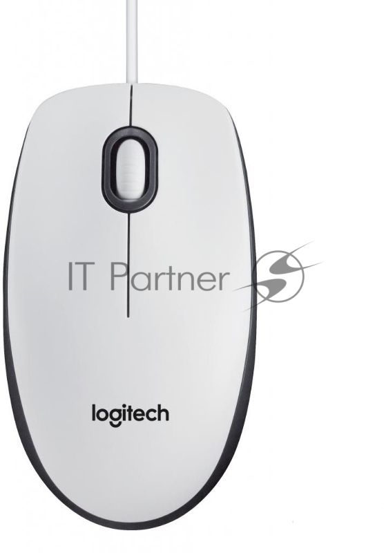 Мышь проводная Logitech M100 белый, 1000 dpi, USB, кнопки - 3