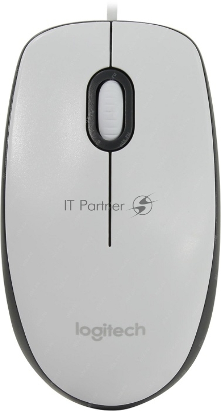Мышь проводная Logitech M100 белый, 1000 dpi, USB, кнопки - 3