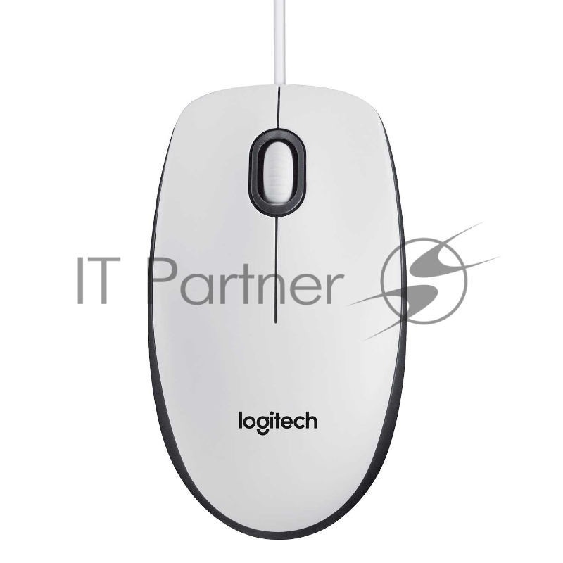 Мышь проводная Logitech M100 белый, 1000 dpi, USB, кнопки - 3