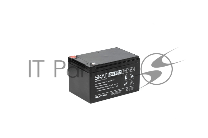 Аккумулятор SKAT SB 1212, 12В, 12Ач, максимальный ток заряда 3,6 А.