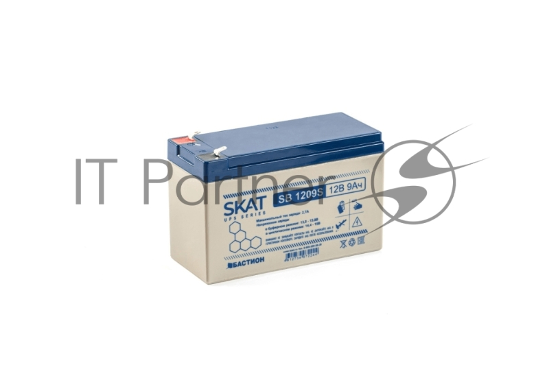 АКБ свинцово-кислотная SKAT SB 1209S тип AGM 12V 9Ач I зар. 2,6 А (ножевые клеммы) (8970)
