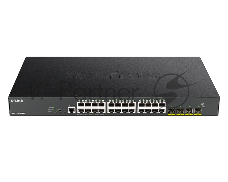Коммутатор управляемый D-Link DGS-1250-28XMP L2 PoE 24 порта 10/100/1000 Мб/с,