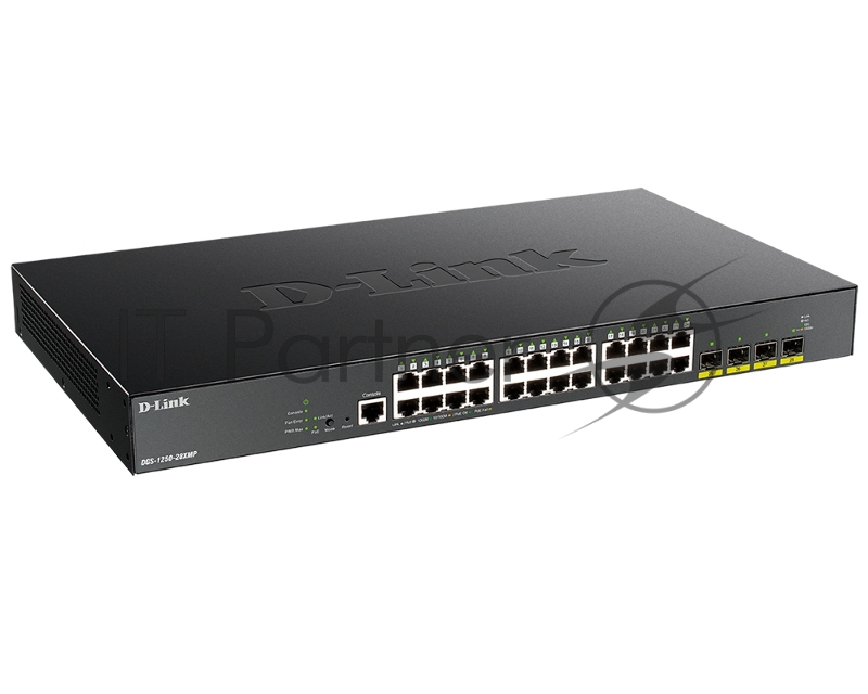 Коммутатор управляемый D-Link DGS-1250-28XMP L2 PoE 24 порта 10/100/1000 Мб/с,