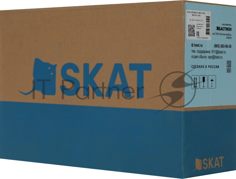 Источник бесперебойного питания SKAT-UPS 800 AI ИБП 220В 480Вт 1 АКБ 9А.ч внутр. меандр. стаб-ция напр-я. 6 выходов Бастион 452