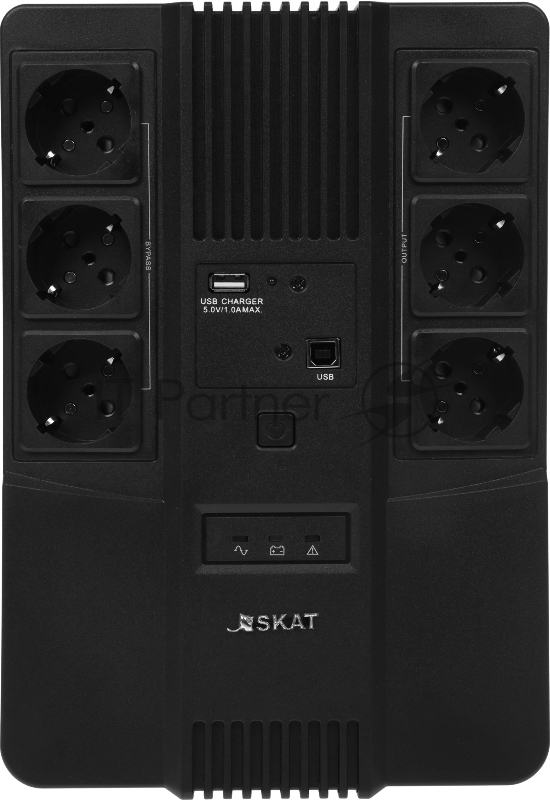 Источник бесперебойного питания SKAT-UPS 800 AI ИБП 220В 480Вт 1 АКБ 9А.ч внутр. меандр. стаб-ция напр-я. 6 выходов Бастион 452