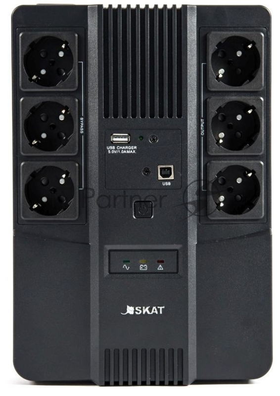 Источник бесперебойного питания Бастион SKAT-UPS 600 AI 220В 360Вт 1АКБ 7Ач внутр. меандр. стаб-ция напр-я. 6 выходов (8998)