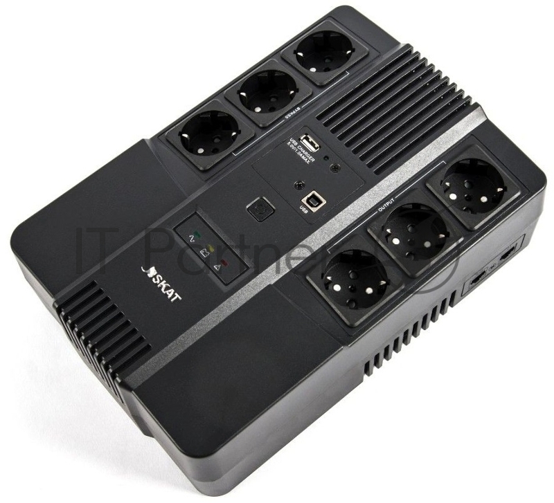 Источник бесперебойного питания Бастион SKAT-UPS 600 AI 220В 360Вт 1АКБ 7Ач внутр. меандр. стаб-ция напр-я. 6 выходов (8998)