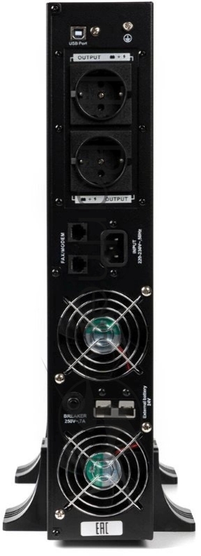 Источник бесперебойного питания Бастион RAPAN-UPS 3000-RACK-IN-4X9 {Line-interactive, 3000ВА/2100Вт, USB, 2х EURO, АКБ 4x 9Ah, подкл АКБ блоков} (8938)